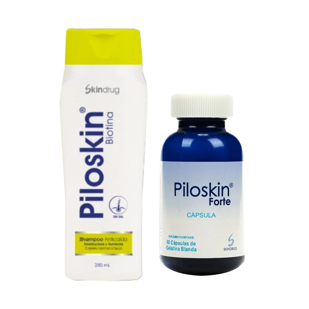 Skindrug Piloskin Biotina x 280ml + Piloskin Forte x 60 cps