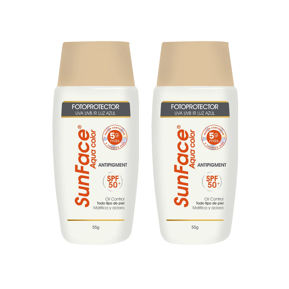 Skindrug Sunface Aqua Color 2 un. 20% dcto