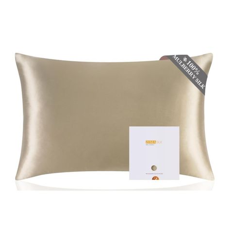 Zimasilk Funda De Almohada Seda De Morera 100 % Pura Color Beige Queen